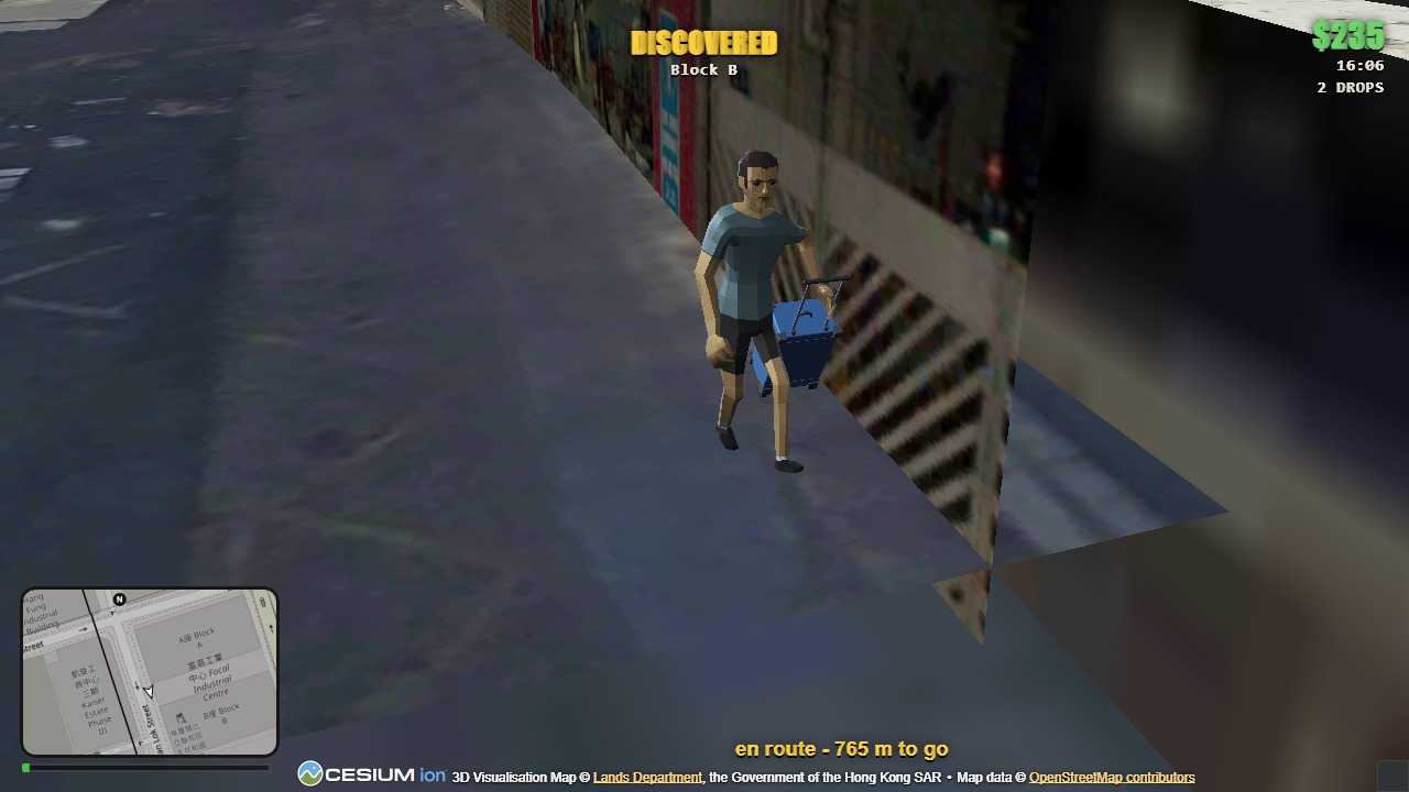 Discovered: every building and shop you pass is logged.